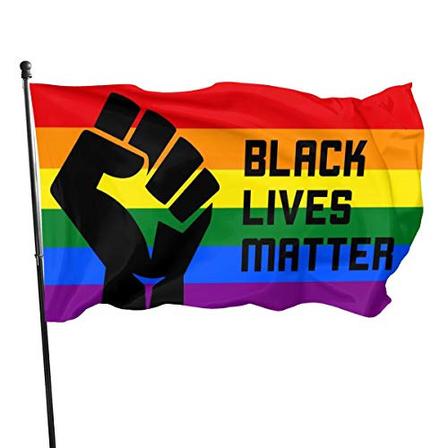 Juhucc Black Lives Matter Flag 3x5 Ft American Flag Outdoor Banner Family Banner Garden Banner Black