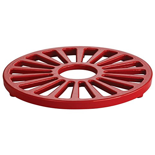 Tramontina Enameled Cast Iron Round Trivet  7-Inch  Gradated Red
