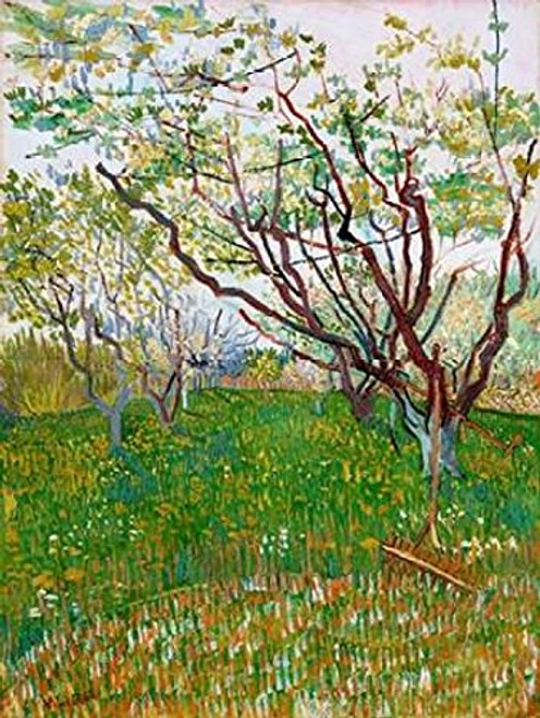 Posterazzi The Flowering Orchard Poster Print by Vincent van Gogh  -22 x 28-