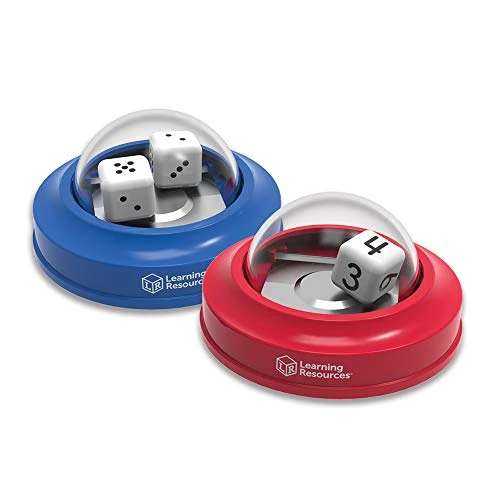 Learning Resources Dice Poppers  Board Game Accessory  Dice Game  Set of 2 Dice in Popper  Ages 3-  Multi