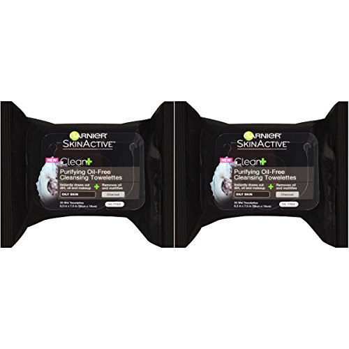 Garnier Skin Skinactive Clean- Charcoal Oil-Free Makeup Remover Wipes  2 Count