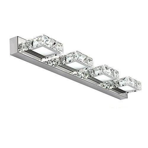 Lightess Vanity Lights Bathroom Light Fixtures Crystal Led Bath Wall Sconces Lighting Modern Mirror Front Lamp, 12W
