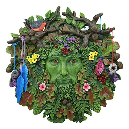 Ebros Brigid Ashwood Colorful Nature Spirit God Celtic Greenman Hanging Wall Decor Plaque 12 High Wiccan Tree Of Life Forest Tree Ent Decorative Scul
