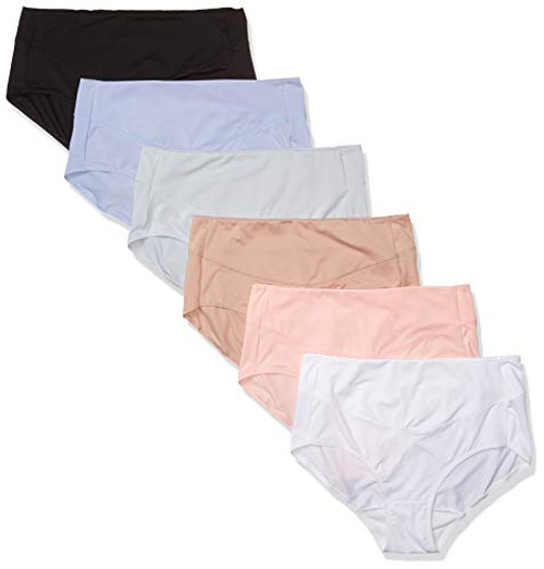 Hanes Womens Signature Smoothing Brief Panty -Pack of 6-  Assorted  8