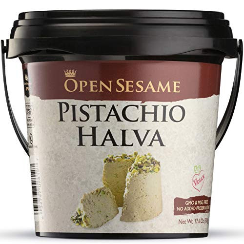 Open Sesame Halva Vegan Dessert - Clean and Healthy Ingredients  Sugar and Gluten Free  Kosher Certified  No GMO and MSG - 100 Pure Sesame Seeds  Handmade