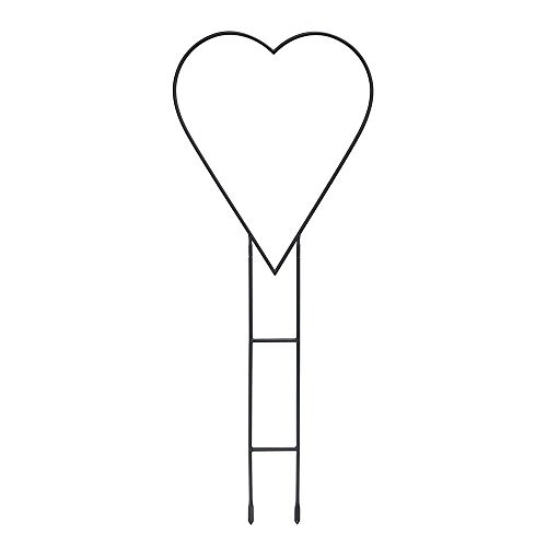 Achla Designs TSW-12KD Heart Hanger Wrought Iron Garden Trellis  Black