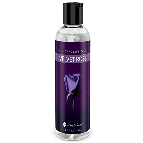 Velvet Rose Intimate Lubricant Vaginal Moisturizer 8oz - Water Based Personal Lubricant for Women Pleasure and Couples