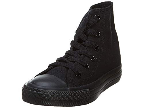 Converse Unisex-Child Chuck Taylor All Star Canvas High Top Sneaker  black monochrome  16 M US