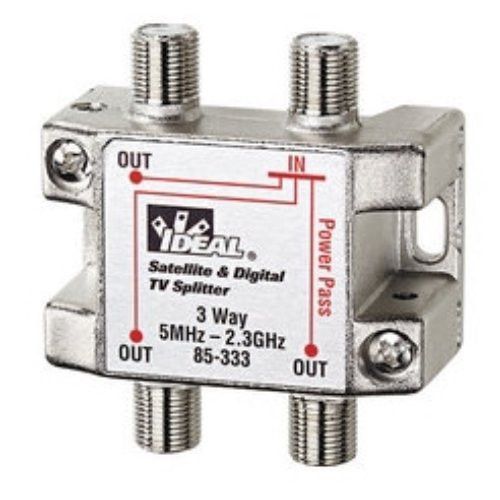 Ideal 85-333 3-Way Digital Cable Splitter  2 GHz