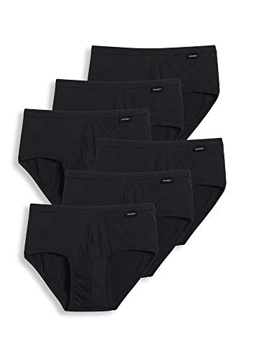 Jockey Mens Underwear Mens Elance Poco Brief - 6 Pack  Black  M