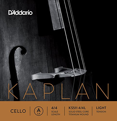 DAddario Kaplan Cello Single A String  4-4 Scale  Medium Tension