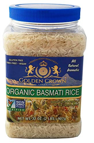 Golden Crown Organic Basmati Rice  32 Ounce