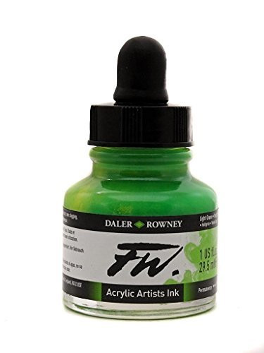 Daler Rowney FW Artists Acrylic Ink 29-5 ML Pot - Light Green