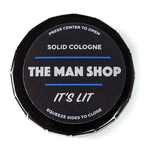 Its Lit Mens Solid Cologne -0-4 oz- The Man Shop Dry Cologne for the Gym and Travel