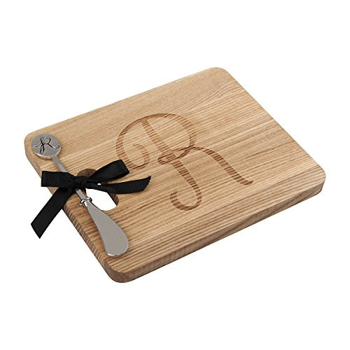 ANDREW FAMILY Monogram Fraxinus Mandshurica Solid Wood Cheese Board With Spreader-R