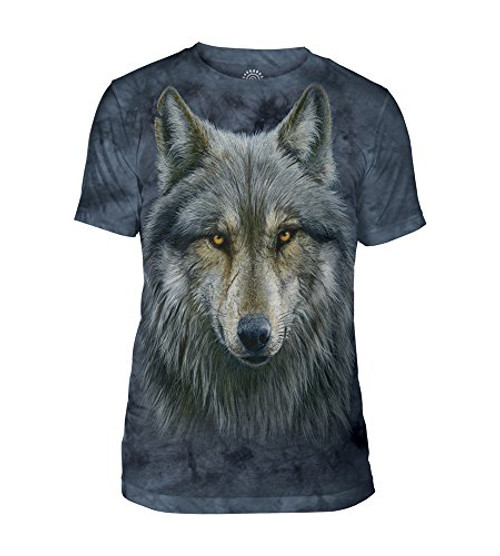 The Mountain Warrior Wolf Adult T-Shirt Blue Small The Mountain Warrior Wolf Adult T-Shirt Blue Small