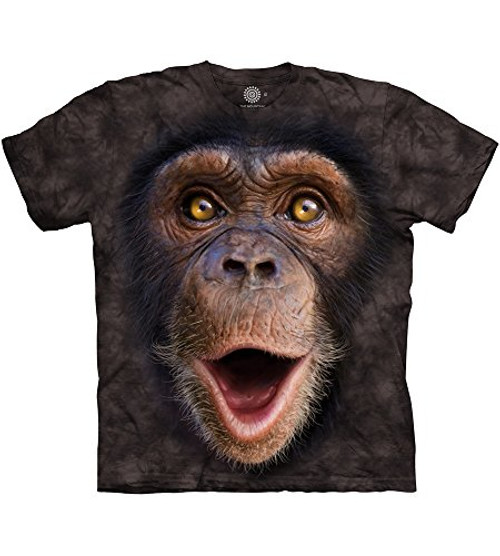 The Mountain Happy Chimp Adult T-Shirt  Black  4XL