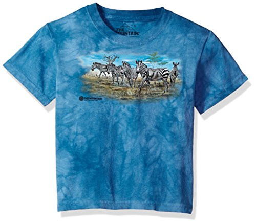 The Mountain Zebra Gathering Child T-Shirt  Blue  Medium