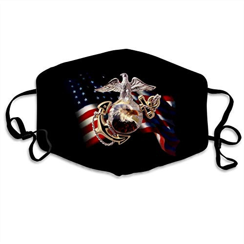 USA-Marine-Corps-Eagle Outdoor Mouth Ma-sk Half Face Cover Soft Sport Balaclava Bandanas Black