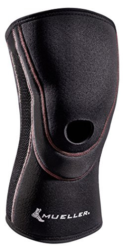 Mueller Sports Medicine Breathable Open Patella Knee Sleeve  Medium  0-44 Pound  Black