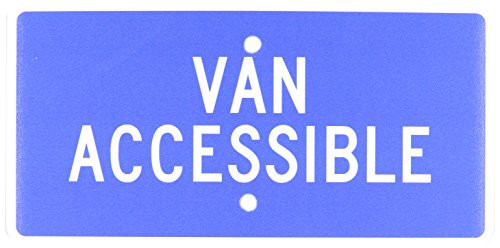 NMC TMA1H Traffic Sign  Legend VAN ACCESSIBLE  6 Length x 12 Height  Aluminum 0-063  White on Blue