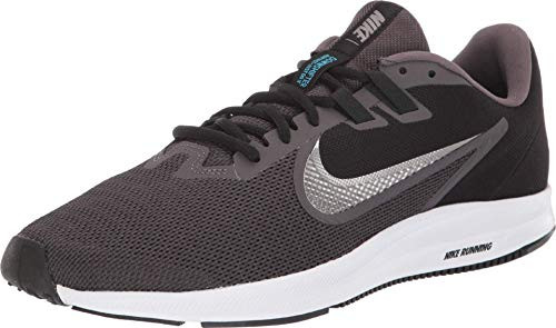 NIKE Mens Nike Downshifter 9 Shoe  thunder grey-metallic pewter - Black  7 Regular US