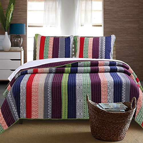 Greenland Home 3 Piece Marley Quilt Set, Full/Queen