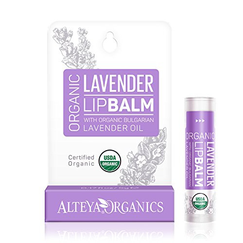 Alteya USDA Organic Bulgarian Lavender Lip Balm - 0-17 Oz- 5 g