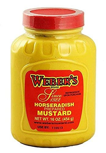 4-pack Bundle 16 Oz- Webers Horseradish Prepared Mustard -4- 16 Oz- Containers