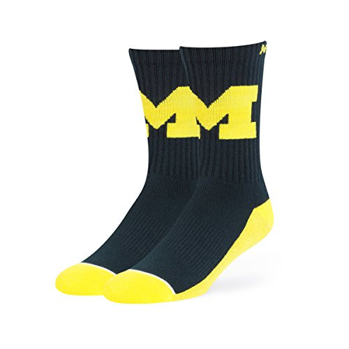 OTS NCAA Michigan Wolverines Mens Anthem Sport Sock Team Color Large OTS NCAA Michigan Wolverines Mens Anthem Sport Sock Team Color Large