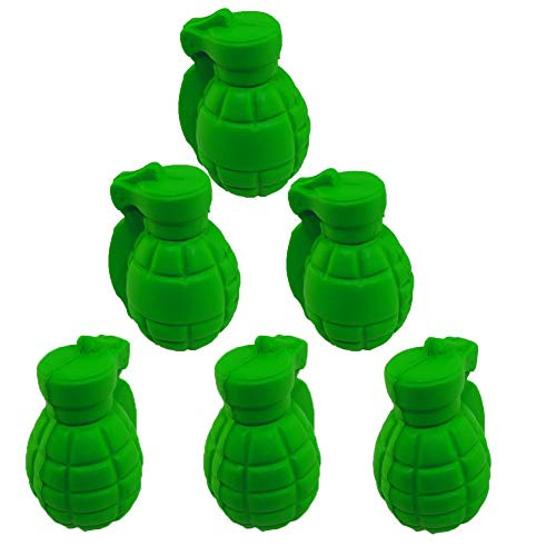 Stress Relief Squeezable Foam Green Grenade Package of Six -6-
