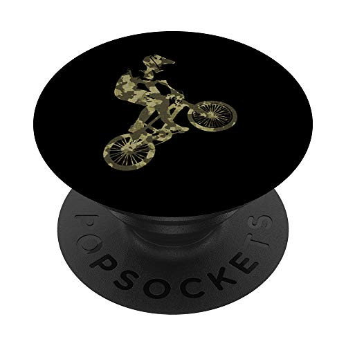 BMX Racing Extreme sports Bike Rider camouflage design PopSockets PopGrip Swappable Grip for Phones and Tablets BMX Racing Extreme sports Bike Rider camouflage design PopSockets PopGrip Swappable Grip for Phones and Tablets