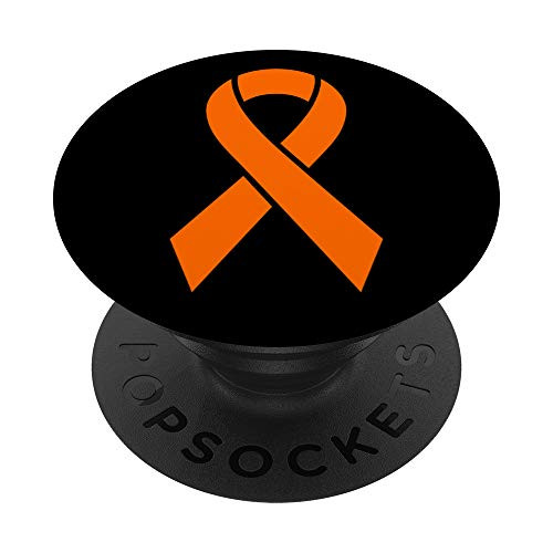 Multiple Sclerosis Awareness Products MS Orange Ribbon PopSockets PopGrip Swappable Grip for Phones and Tablets