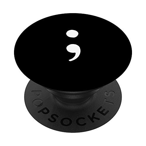 Semicolon Mental Health Suicide Prevention Awareness PopSockets PopGrip Swappable Grip for Phones and Tablets Semicolon Mental Health Suicide Prevention Awareness PopSockets PopGrip Swappable Grip for Phones and Tablets