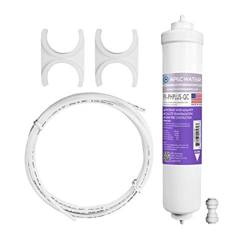APEC PHPLUSKIT-14 US MADE 10 Alkaline High Purity pH- Calcium Carbonate Inline Filter Kit with 1-4 Quick Connect