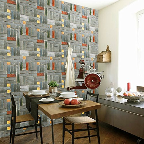 Stone Wallpaper Brick Vinyl Wallpaper Peel and Stick Self-Adhesive Wallpaper Colorful Brick Stone Peel and Stick Wallpaper for Wall Decor Film Roll 17-7× Stone Wallpaper Brick Vinyl Wallpaper Peel and Stick Self-Adhesive Wallpaper Colorful Brick Stone Peel and Stick Wallpaper for Wall Decor Film Roll 17-7×