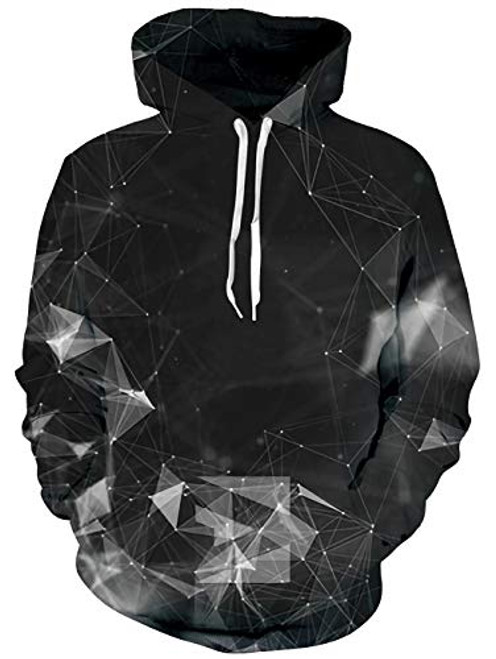 uideazone Unisex Realistic 3D Digital Diamond Printed Pullover Hoodie Hooded Sweatshirt with Pocket uideazone Unisex Realistic 3D Digital Diamond Printed Pullover Hoodie Hooded Sweatshirt with Pocket