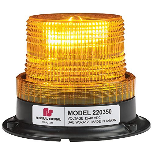 Federal Signal 220360-02 Firebolt Amber Dome Class 3 LED Beacon Magnet Mount
