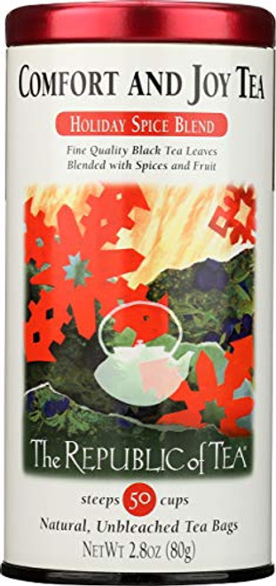 The Republic of Tea Comfort and Joy Tea Holiday Spice Blend Black Tea - Great Tea for Holiday Season - Great Served when Hot - 50 Unbleached Tea Bag The Republic of Tea Comfort and Joy Tea Holiday Spice Blend Black Tea - Great Tea for Holiday Season - Great Served when Hot - 50 Unbleached Tea Bag