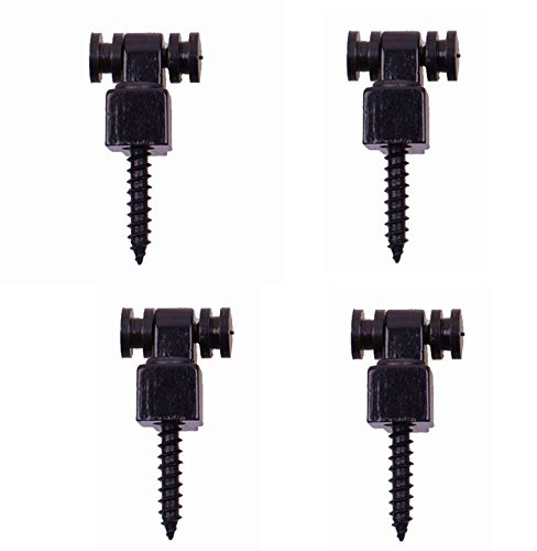 Roller String Tree Guides Retainer -4 pcs- - for Fender Strat Stratocaster Tele Telecaster Electric Guitar-Black-
