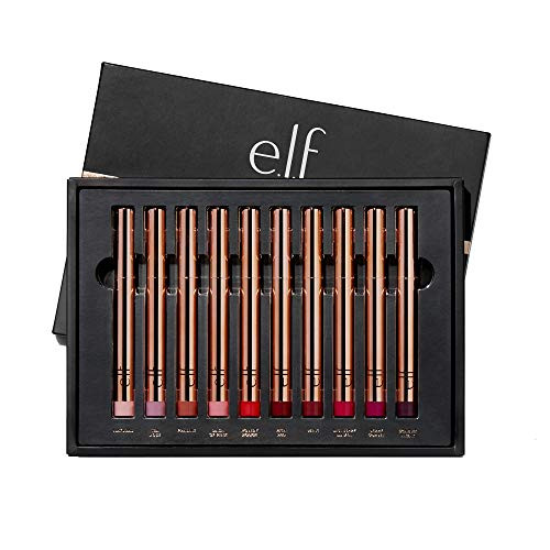 e-l-f- Rose Gold Matte Lip Vault  10 Piece Lip Set  0-05 Ounce