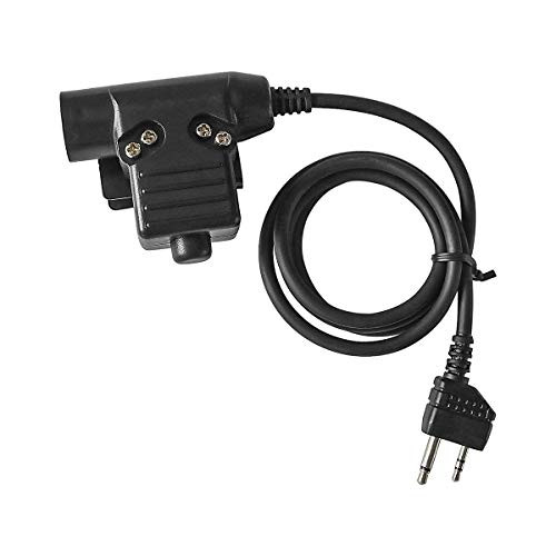 TAC-Sky U94 PTT Tactical Headset Military Adapter for Midland Radio 2 Pin
