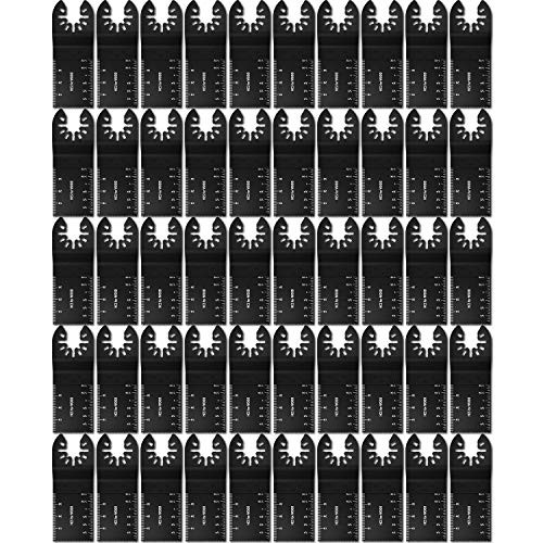 Wrightus 50 Pcs Oscillating Tool Blades  Professional Oscillating Saw Blades Metal Wood Multitool Blades Quick Release Durable Oscillating Tool Multi