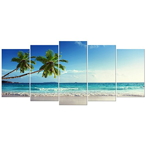 Wieco Art 5 Piece Large Modern Contemporary Ocean Sea Beach Giclee Canvas Prints Artwork Gallery Wrapped Seascape Pictures Paintings on Canvas Wall Art for Living Room Bedroom Home Decorations L Wieco Art 5 Piece Large Modern Contemporary Ocean Sea Beach Giclee Canvas Prints Artwork Gallery Wrapped Seascape Pictures Paintings on Canvas Wall Art for Living Room Bedroom Home Decorations L