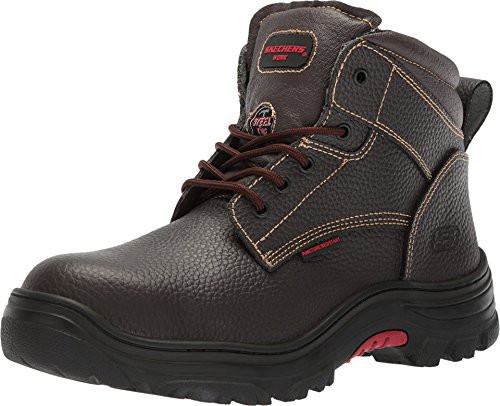 Skechers mens Burgin-tarlac Industrial Boot  Brown  8 US