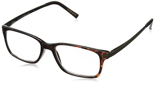 Foster Grant Mens Sullivan Square Reading Glasses  Tortoise-Transparent  59 mm - 1-25