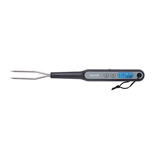 Taylor Precision Products Digital Fork Thermometer with Preset Cooking Temperatures  One  Black