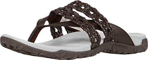 Merrell womens Terran Braid Post Sandal  Espresso  9 US