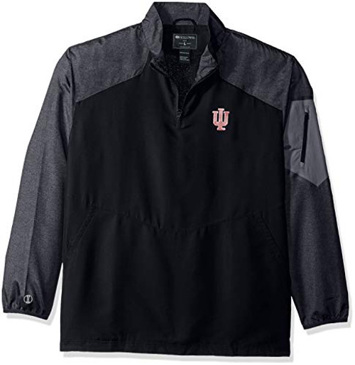 Ouray Sportswear NCAA Indiana Hoosiers Mens Raider Pullover Jacket Carbon Print-Black Medium Ouray Sportswear NCAA Indiana Hoosiers Mens Raider Pullover Jacket Carbon Print-Black Medium