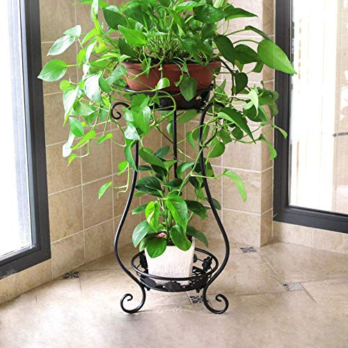 Metal Tall Plant Stand Indoor-Outdoor Iron Flower Pot Holder Small Plant Holders Flower Pot Stand Flower Pot Supporting Potted Plant Stand Plant Rack